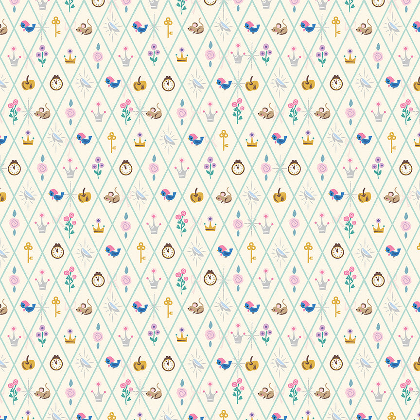Wishes Diamond Vintage White Sparkle Yardage by Jill Howarth for Riley Blake Designs | SC18075-VINTAGEWHITE
