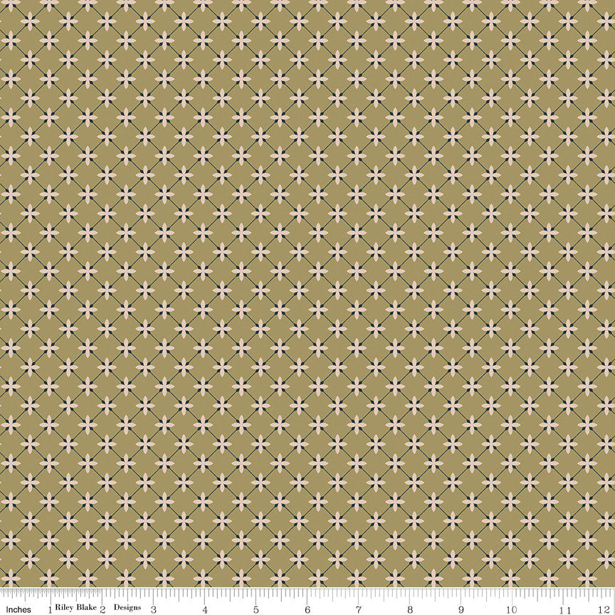 PRESALE Charmed & Treasured Stella Lemongrass Yardage by Kassidy Grace for Riley Blake Designs | C18164-LEMONGRASS