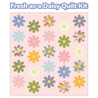 Fresh as a Daisy Custom Quilt Kit With Little Darlin' by the RBD Designers | Quilt Size 59 1/2" x 63 1/2"