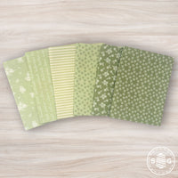 Pastel Prairie Custom Fat Quarter Bundle Green by My Sew Quilty Life for Moda Fabrics  | Curated Bundle | 6 Fat Quarters