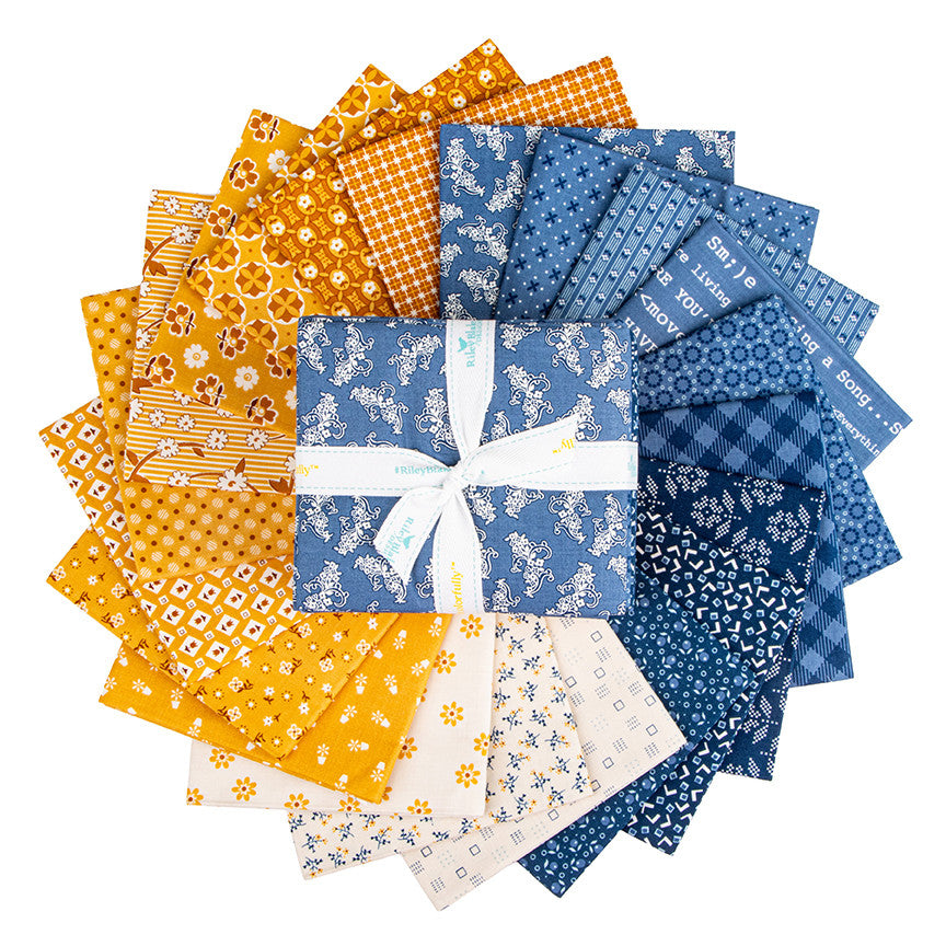 PRESALE Denim & Daisy Fat Quarter Bundle by Lori Holt of Bee in my Bonnet for Riley Blake Designs | 21 Fat Quarter | FQ-18130-21