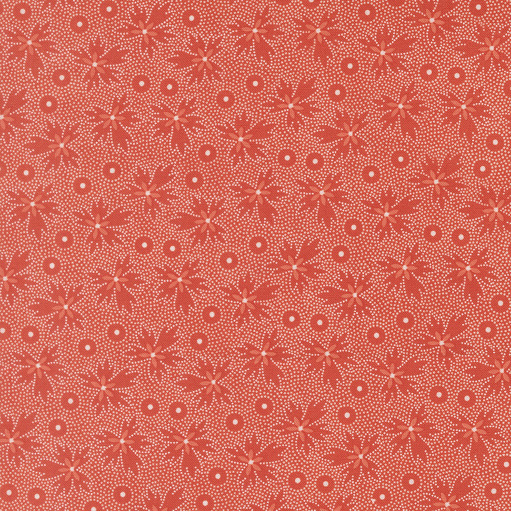 Summers End Geranium Leaves Persimmon Yardage by Fig Tree & Co for Mod ...
