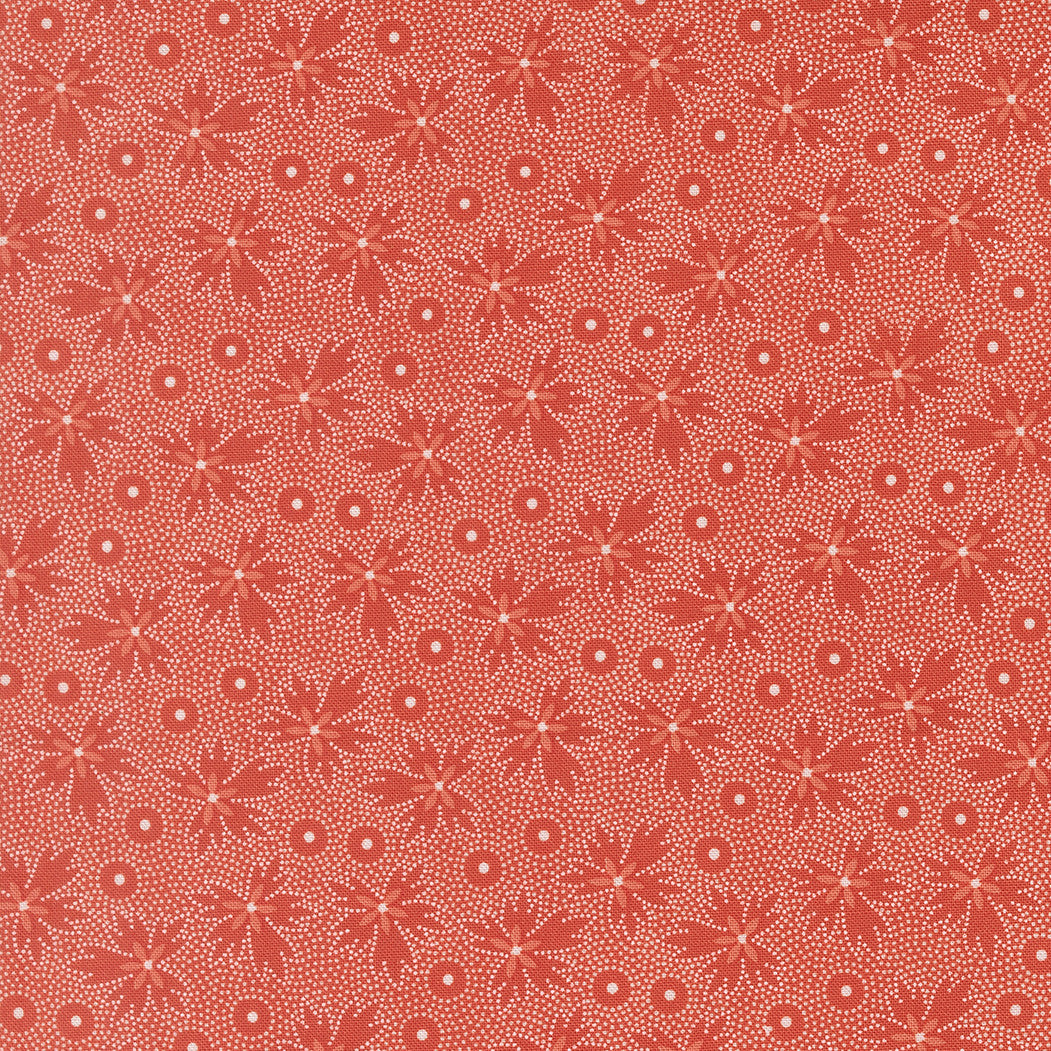 Summers End Geranium Leaves Persimmon Yardage by Fig Tree & Co for Moda Fabrics | 35432 16