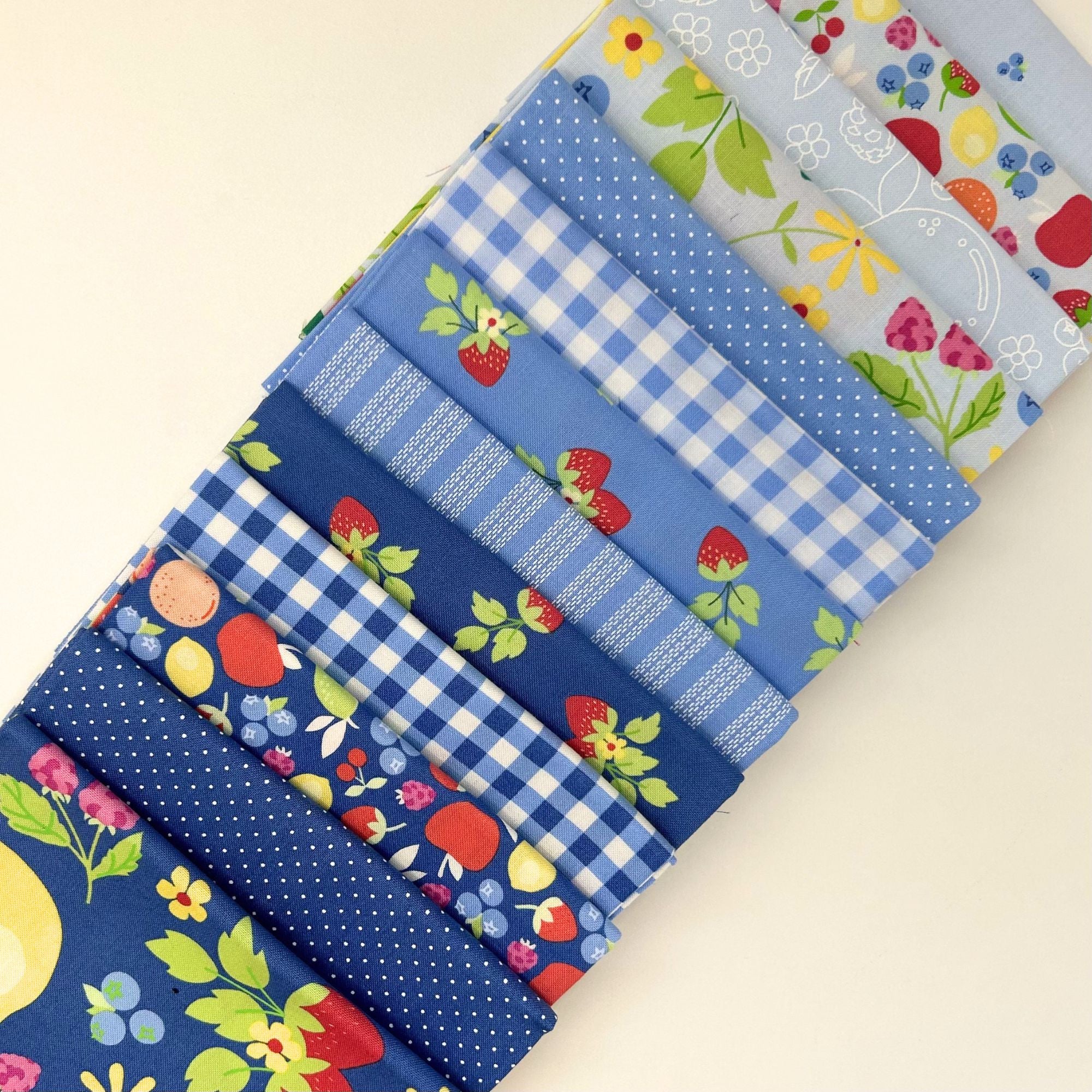 Fruit Salad Custom Fat Quarter Bundle All Blue by Corey Yoder for Moda Fabrics | 13 FQs | Curated Bundle
