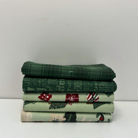 Evergreen Wishes Custom Fat Quarter Bundle Green by Traci Reed for Riley Blake Designs | 5 FQs | Curated Bundle