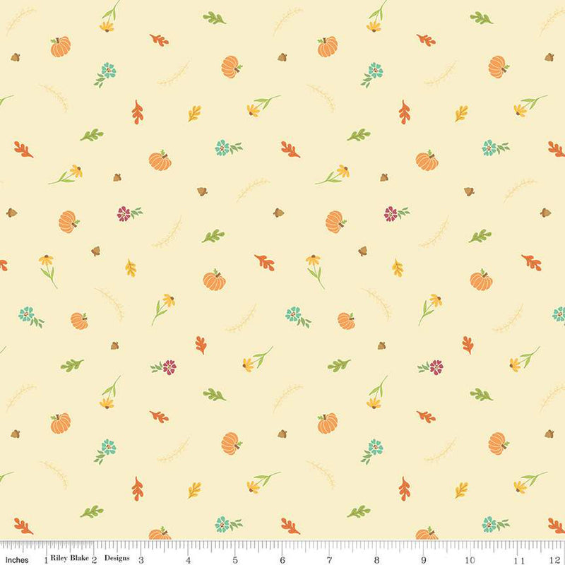 Autumn Afternoon Fall Toss Cream Yardage by Heather Peterson for Riley Blake Designs C14877 CREAM