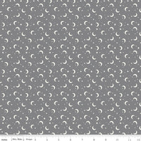 Frank and Friends Moon & Stars Gray Yardage by My Mind's Eye for Riley Blake Designs | C17477-GRAY