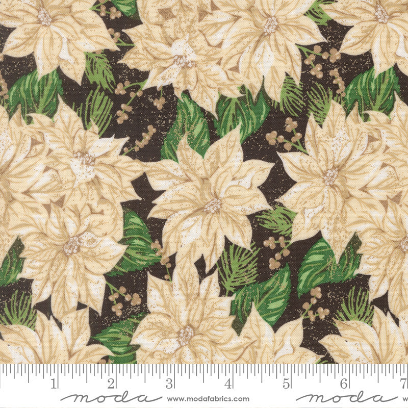 Holiday Cheer Vintage Poinsettia Midnight Yardage by Stacy Iest Hsu for Moda Fabrics | 20971 20
