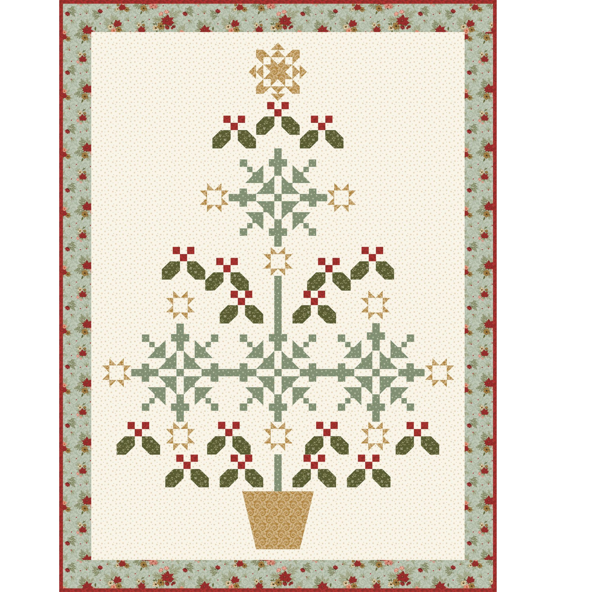 Spruce It Up Quilt Kit Boxed with Christmas Greetings by Sandy Gervais | KT-17660