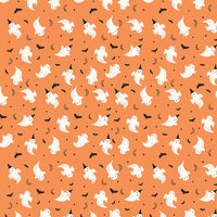Frank and Friends Ghosts Orange Yardage by My Mind's Eye for Riley Blake Designs | C17475-ORANGE