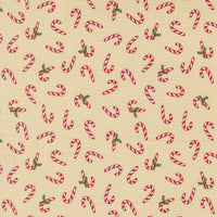 Holiday Cheer Candy Cane Natural Yardage by Stacy Iest Hsu for Moda Fabrics | 20975 11