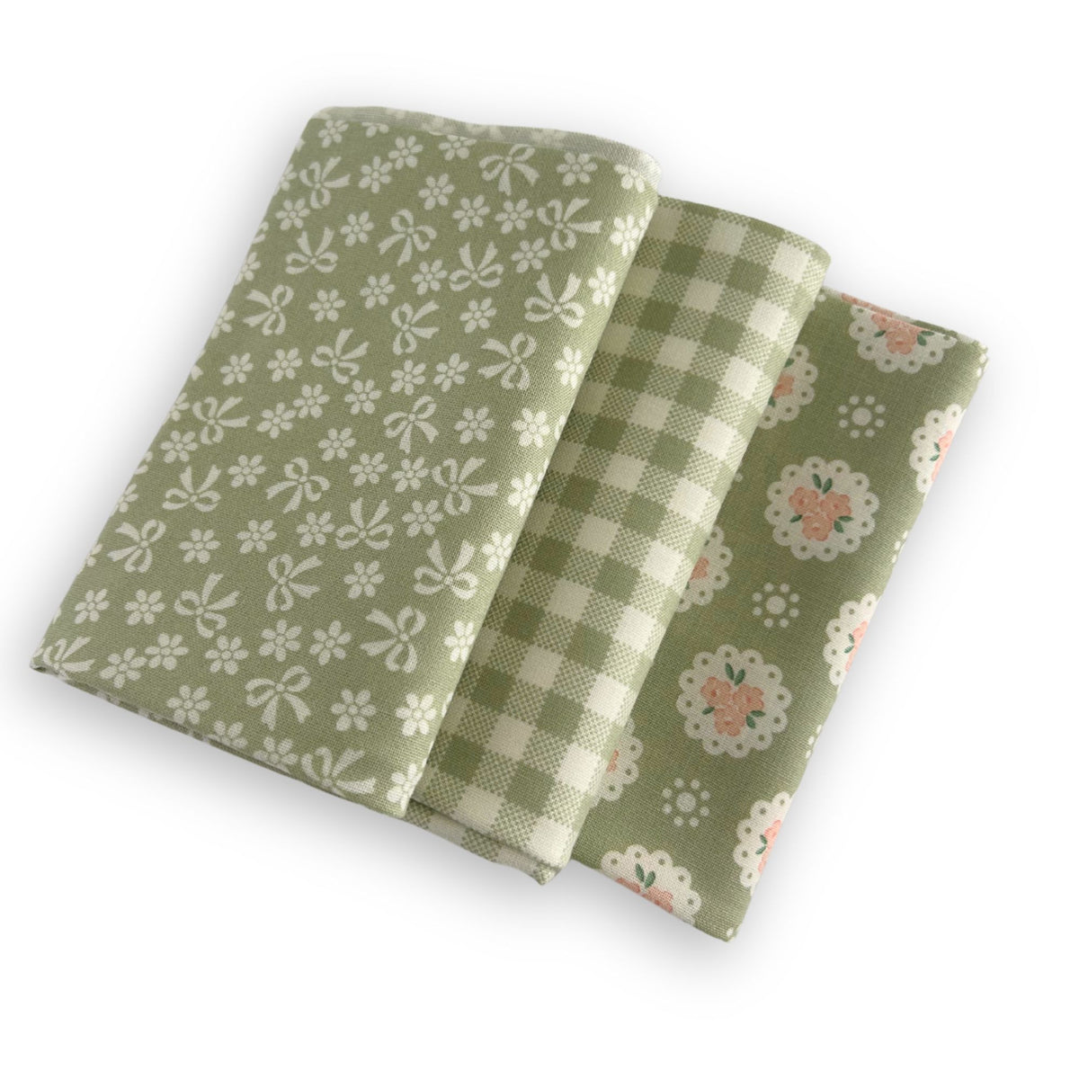 Fat Quarter Bundle Green | Handmade Sweetness by Heather Briggs of My Sew Quilty Life | 3 Fat Quarters | Curated Bundle