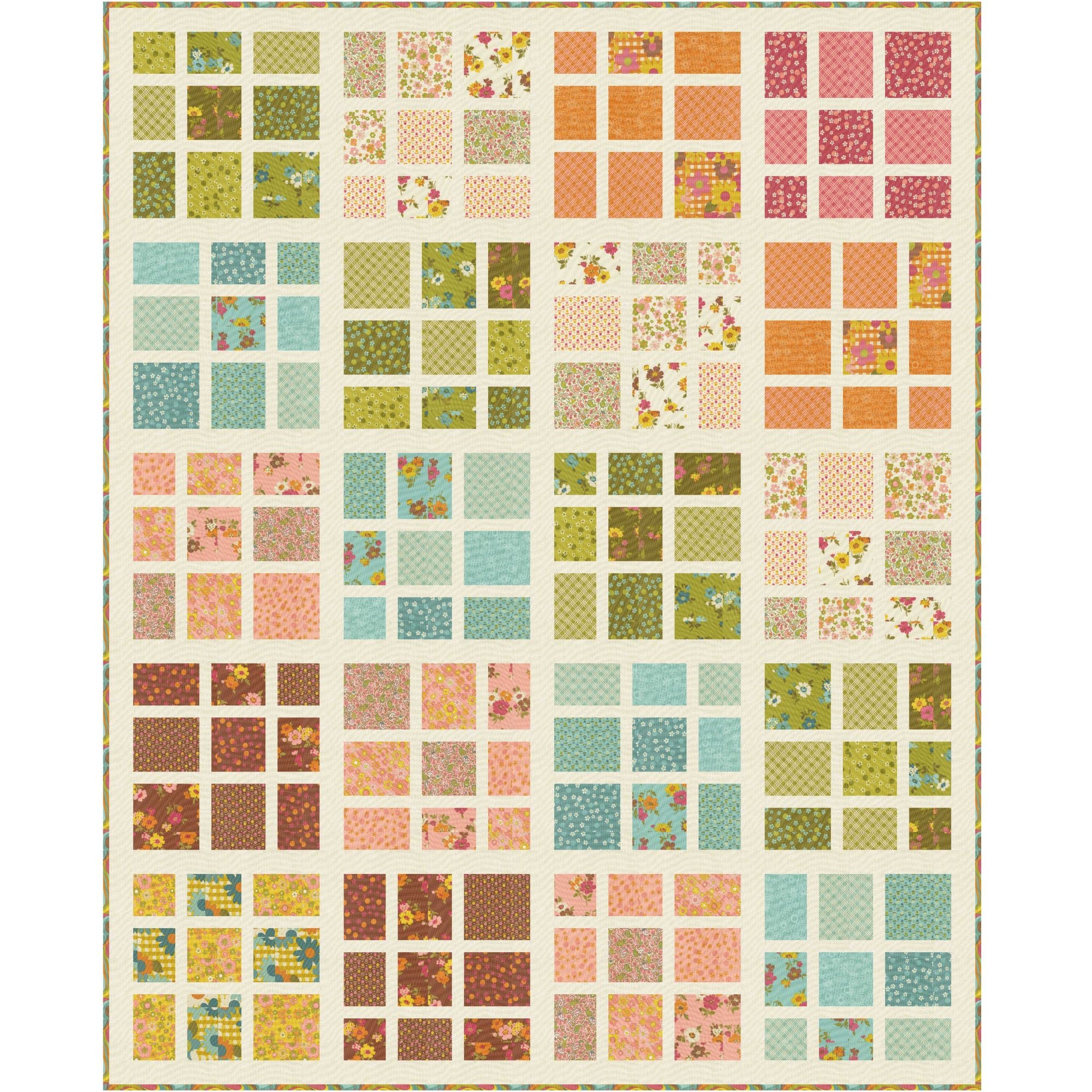 Simply By Design Custom Quilt Kit With Happy Daze by Chloe’s Closet | Quilt Size 72" x 89 1/2"