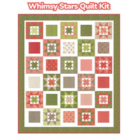PRESALE Whimsy Stars Custom Quilt Kit With Poinsettia and Pear by Sherri & Chelsi for Moda Fabrics | Quilt Size 70 1/2” x 82 1/2”