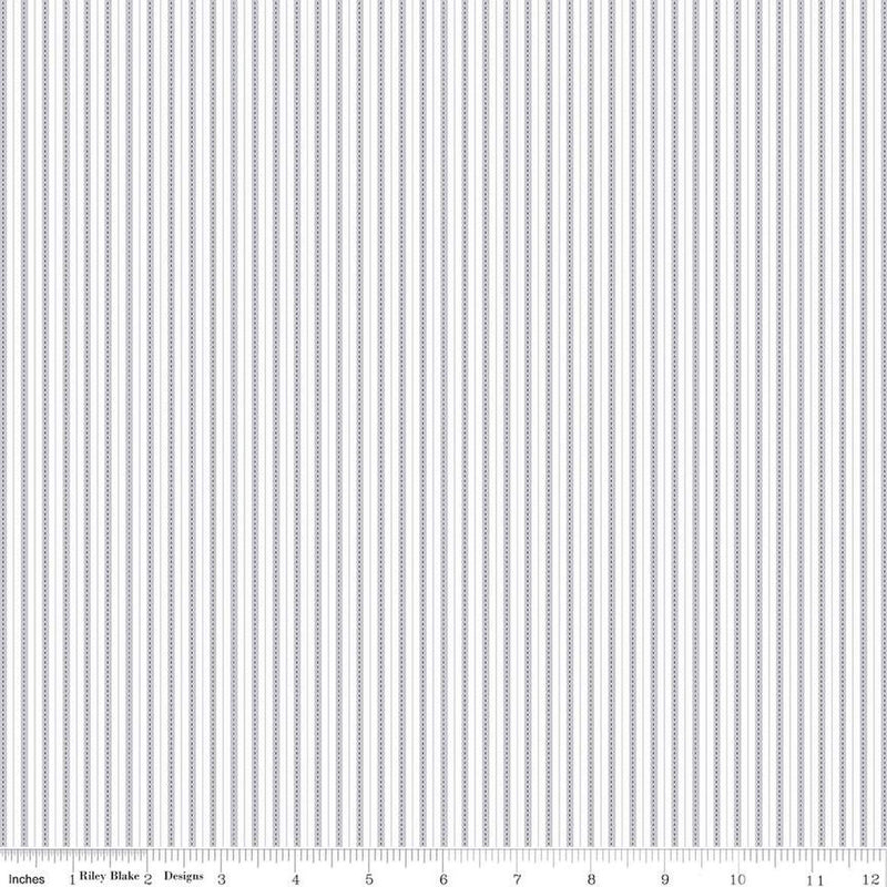 Orchard Gray Stripes Yardage by Jill Finley for Riley Blake Designs | C13157 GRAY