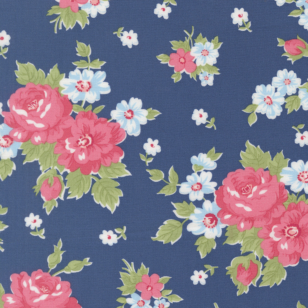 A Cat Named Stitch Blooming Sea Yardage by Camille Roskelley for Moda Fabrics | 55340 14