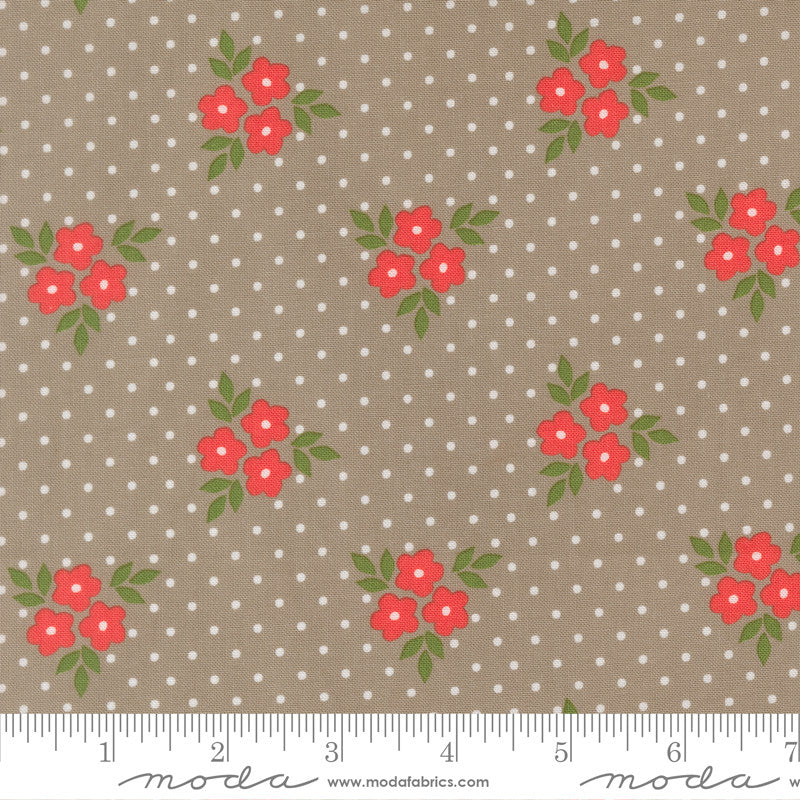 PRESALE Poinsettia and Pear Bouquet Stone Yardage by Sherri & Chelsi for Moda Fabrics | 37712 17