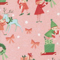 Tiny Christmas Elves Cotton Candy Yardage by Lizzy House for Moda Fabrics | 37131 15