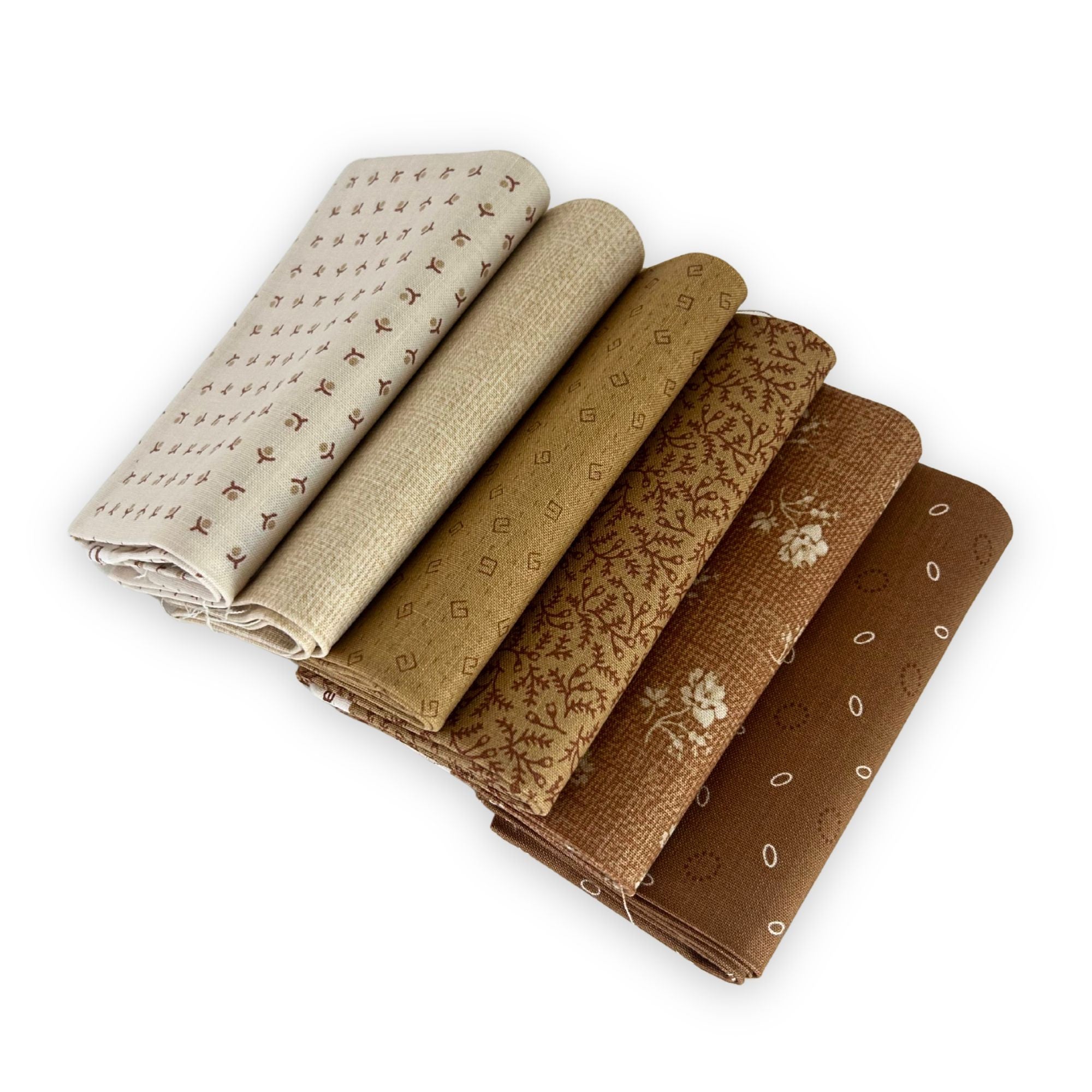 Fat Quarter Bundle Maple Teadye | Baked With Love by Lori Holt of Bee in My Bonnet | 6 Fat Quarters | Curated Bundle