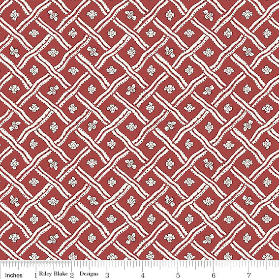 PRESALE Meadow Flowers Bumble Trellis B Yardage by Liberty Fabrics for Riley Blake Designs | 01667530B