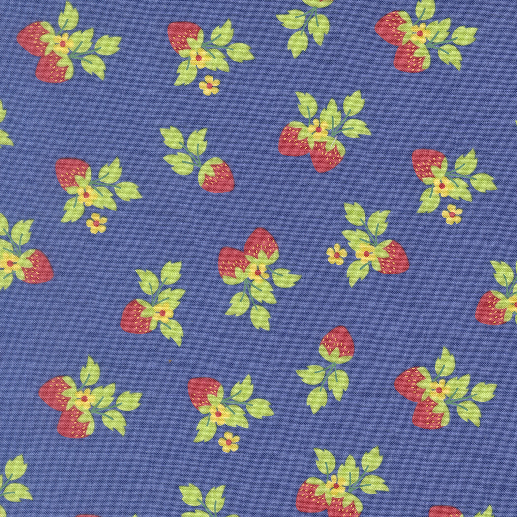 Fruit Salad Strawberries Cobalt Yardage by Corey Yoder for Moda Fabrics | 29243 24