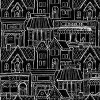 PRESALE Gingerbread Village Black Yardage by J. Wecker Frisch for Riley Blake Designs | C17843-BLACK