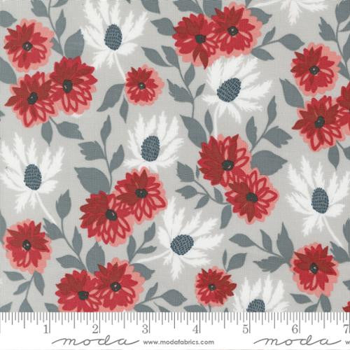 Old Glory Silver Flower Bouquet Yardage by Lella Boutique for Moda Fabrics | 5200 12 | Quilting Cotton