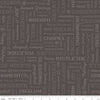 Home Town Holiday Words Dark MilkCan Yardage by Lori Holt for Riley Blake Designs | C14902 DKMILK