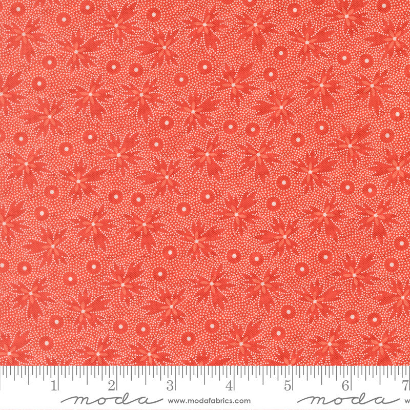 Summers End Geranium Leaves Persimmon Yardage by Fig Tree & Co for Moda Fabrics | 35432 16