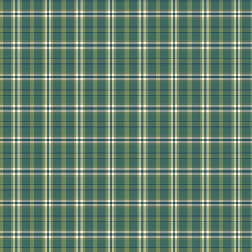 PRESALE A Spoonful of Sugar Plaid Poppins Grass Yardage by Jennifer Long of Sew A Story | C17087-GRASS