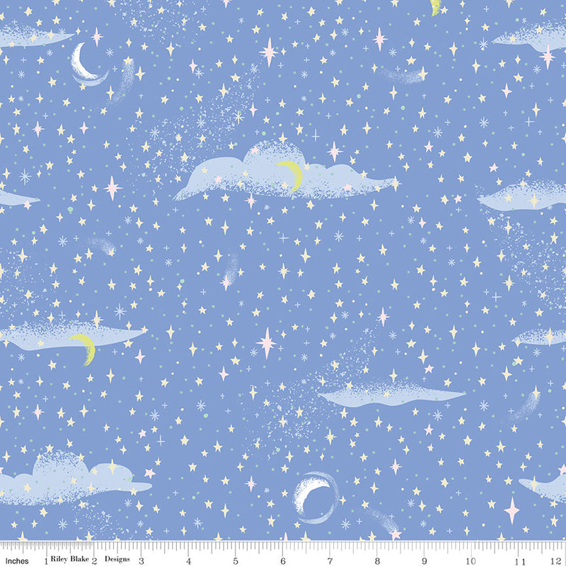 PRESALE Forever Neverland Pixie Dust Periwinkle Yardage by Jill Howarth for Riley Blake Designs | C15905-PERIWINKLE