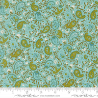 Happy Daze Peaceful Paisley Aqua Yardage by Chloe’s Closet for Moda Fabrics | 33845 18