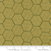 Bee Garden Honeycomb Metallic Ivy by Gingiber for Moda Fabrics | 48416 12M