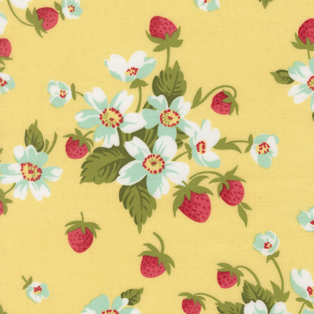 PRESALE Bloomsberry In Bloom Buttermilk Yardage by Camille Roskelley for Moda Fabrics | 55350 12