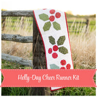 Holly-Day Cheer Runner Kit Boxed with Christmas Greetings by Sandy Gervais | KT-17661