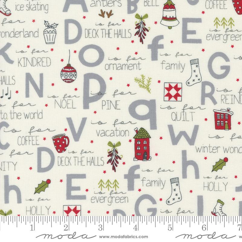 On Dasher A To Z Vanilla Yardage by Sweetwater for Moda Fabrics | 55660 11