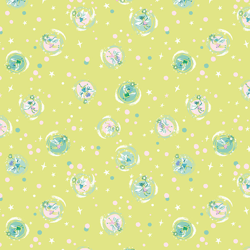 PRESALE Forever Neverland Tink Lemongrass Yardage by Jill Howarth for Riley Blake Designs | C15904-LEMONGRASS