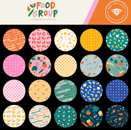 Sale! Food Group Layer Cake by Ruby Star Society for Moda Fabrics | Precut Fabric Bundle