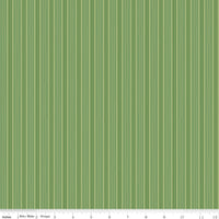 Autumn Basil Stripe Yardage by Lori Holt for Riley Blake Designs | C14665 BASIL Cut Options Available