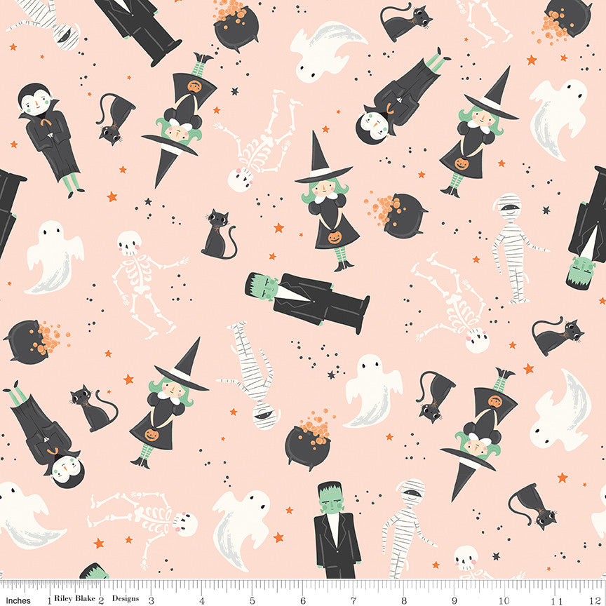 Frank and Friends Main Pink Yardage by My Mind's Eye for Riley Blake Designs | C17470-PINK