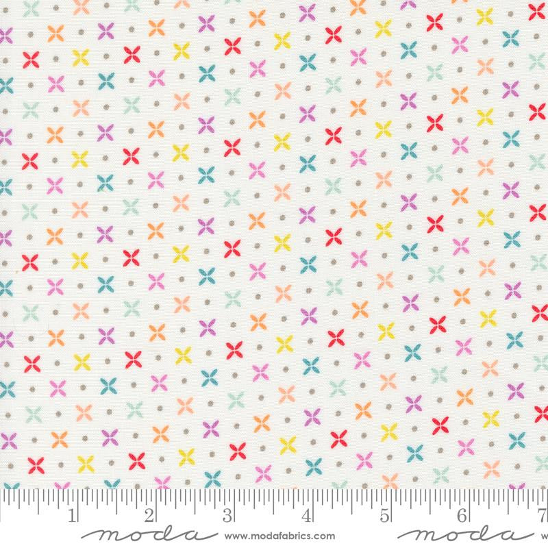 Laguna Sunrise Orange Peel Off White Yardage by Sherri & Chelsi for Moda Fabrics | 37686 11