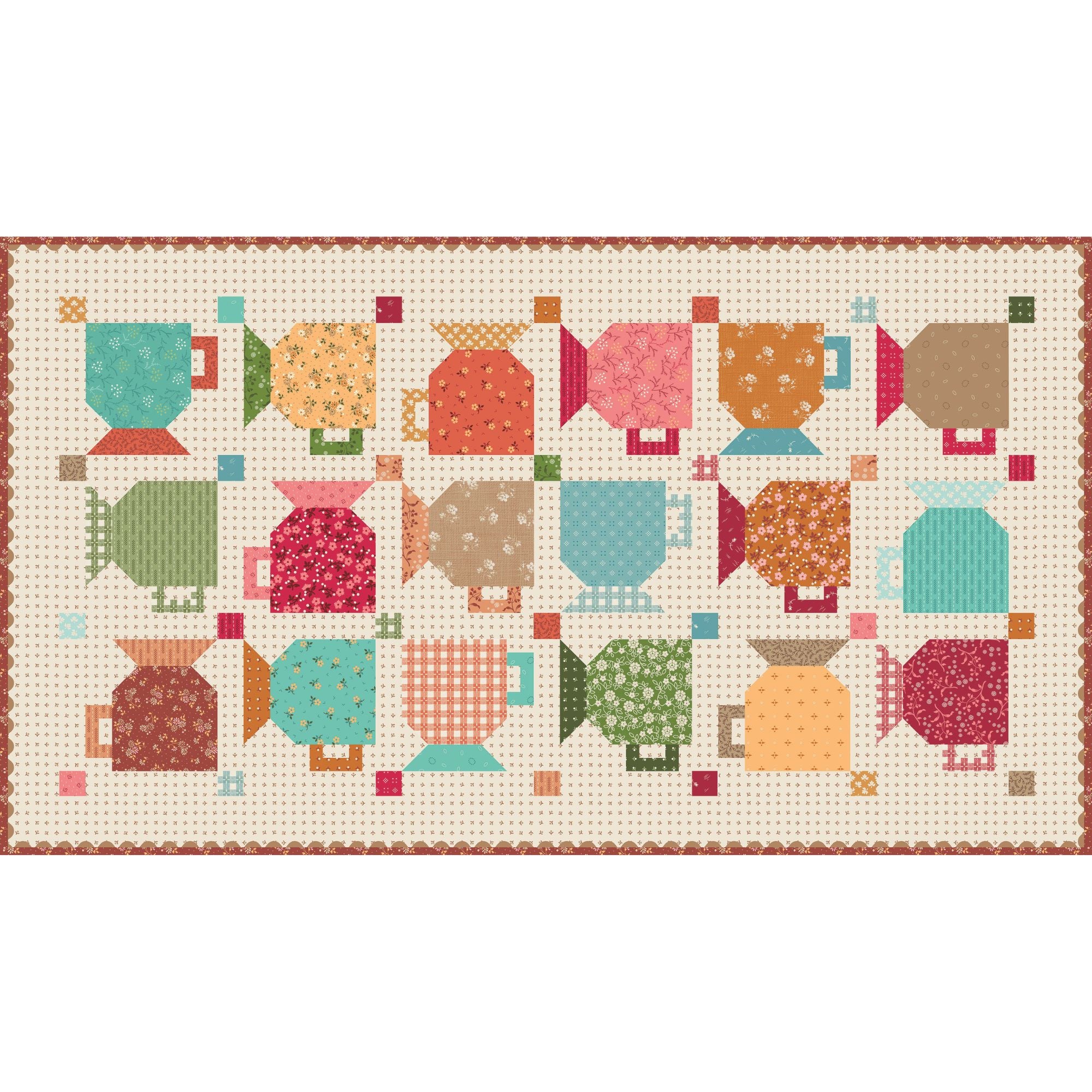 PRESALE Good Morning Mug Custom Runner Kit With Baked With Love  by Lori Holt of Bee in My Bonnet | Runner Size 23" x 41"