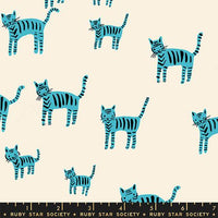 Catnap Tiger Stripes Turquoise Yardage by Alexia Abegg for Ruby Star Society | RS4132 14