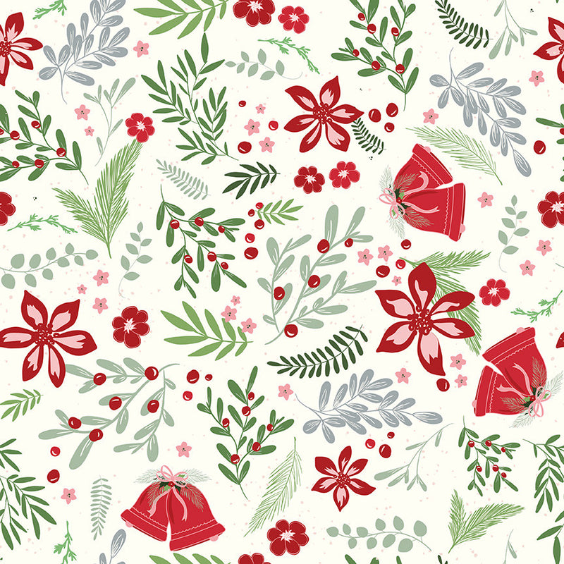Mistletoe & Holly Main Cloud Yardage by Beverly McCullough for Riley Blake Designs | C16400-CLOUD