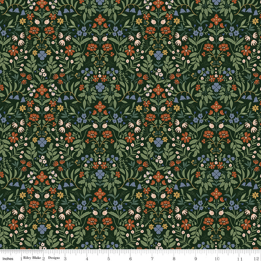 PRESALE Before the Bloom Iris Pine Yardage Danelys Sidron for Riley Blake Designs | C18064-PINE