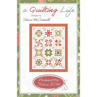 PRESALE Poinsettia Stars BOM Custom Quilt Kit With Poinsettia and Pear by Sherri & Chelsi | Quilt Size 59 1/2” x 74 1/2”