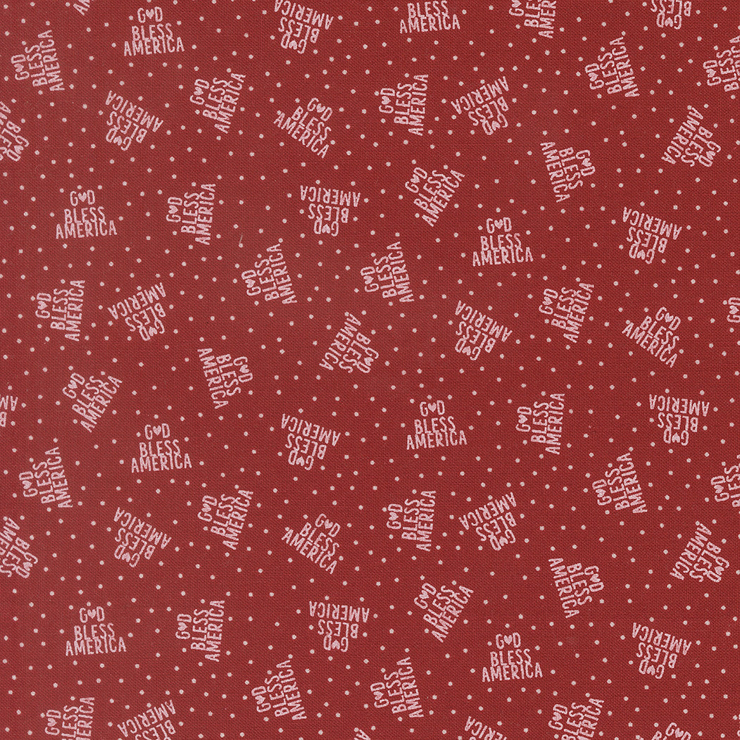 Independence Day God Bless America Red Yardage by Sweetwater for Moda Fabrics | 55724 13