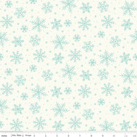 The North Pole Flannel Snowflakes White by My Mind's Eye for Riley Blake Designs | F17752-WHITE