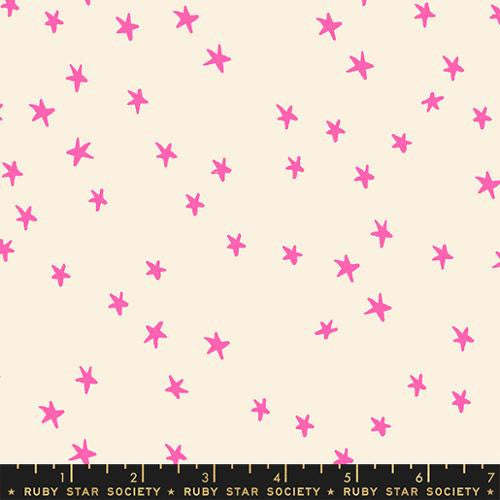 Starry Neon Pink Yardage by Alexia Marcelle Abegg for Ruby Star Society and Moda Fabrics | RS4109 36