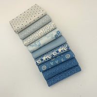 Fat Quarter Bundle Blue | Sally's Stitches by Betsy Chutchian for Moda Fabrics | 9 Fat Quarters | Curated Bundle